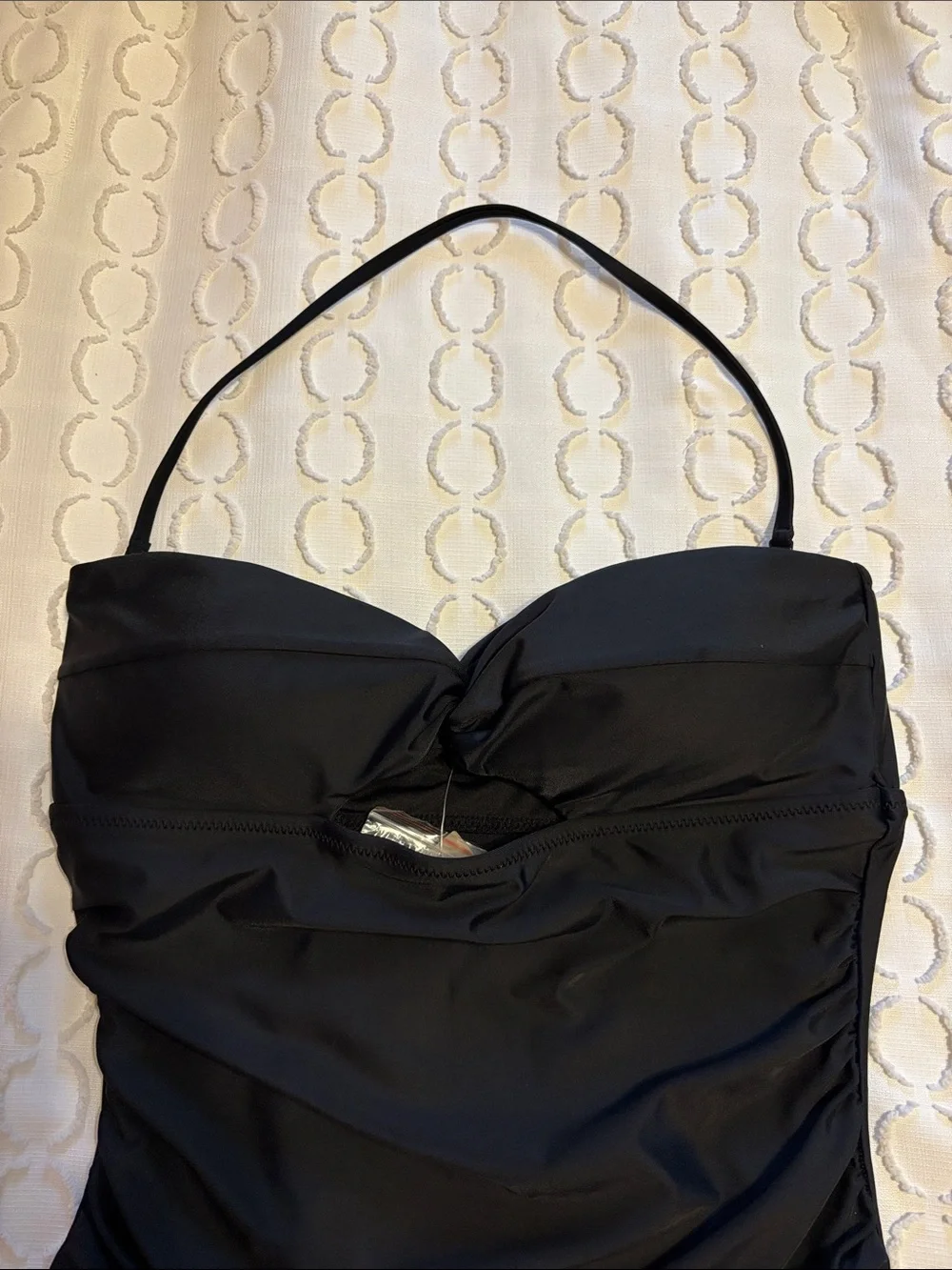 J. Crew Gemma Ruched Bandeau Cutout‎ One-piece Black NWT size 10